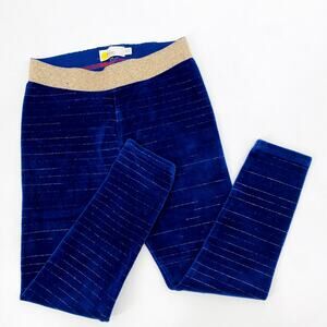 Boden Blue Velvet Leggings